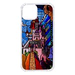 Beauty Stained Glass Castle Building iPhone 14 TPU UV Print Case Front