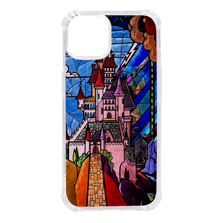 Beauty Stained Glass Castle Building iPhone 14 TPU UV Print Case