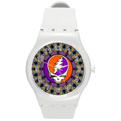 Gratefuldead Grateful Dead Pattern Round Plastic Sport Watch (m) by Cowasu