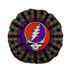 Gratefuldead Grateful Dead Pattern Standard 15  Premium Flano Round Cushions by Cowasu