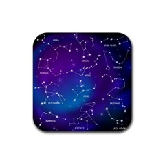 Realistic Night Sky With Constellations Rubber Coaster (square) by Cowasu