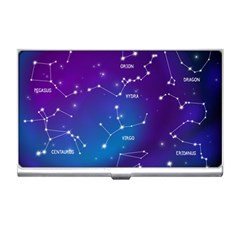 Realistic Night Sky With Constellations Business Card Holder