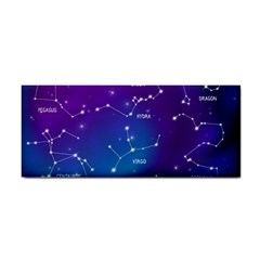 Realistic Night Sky With Constellations Hand Towel by Cowasu