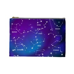 Realistic Night Sky With Constellations Cosmetic Bag (large) by Cowasu