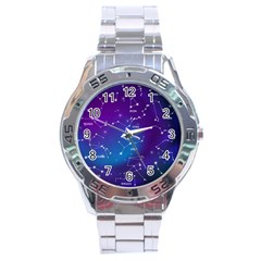 Realistic Night Sky With Constellations Stainless Steel Analogue Watch by Cowasu