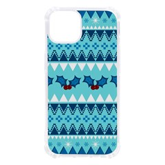 Blue Christmas Vintage Ethnic Seamless Pattern Iphone 13 Tpu Uv Print Case by Bedest