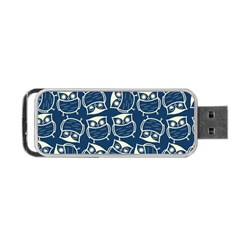 Cute Seamless Owl Background Pattern Portable Usb Flash (one Side)