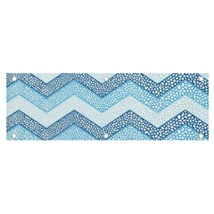 Seamless Pattern Of Cute Summer Blue Line Zigzag Banner And Sign 6  X 2 