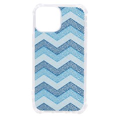Seamless Pattern Of Cute Summer Blue Line Zigzag Iphone 13 Mini Tpu Uv Print Case by Bedest