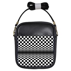 Art-optical-black-white-contrast Girls Sling Bag by Bedest