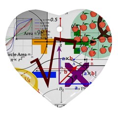 Mathematics Formula Physics School Ornament (heart) by Bedest