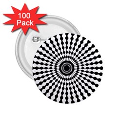 Starburst-sunburst-hypnotic 2 25  Buttons (100 Pack)  by Bedest