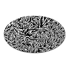 Flame Fire Pattern Digital Art Oval Magnet by Bedest