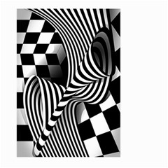 Op-art-black-white-drawing Large Garden Flag (two Sides) by Bedest