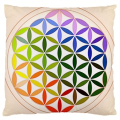 Mandala Rainbow Colorful Large Premium Plush Fleece Cushion Case (two Sides)