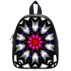 Kaleidoscope-round-metal School Bag (small) by Bedest