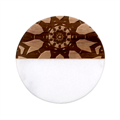 Kaleidoscope-round-metal Classic Marble Wood Coaster (round) 