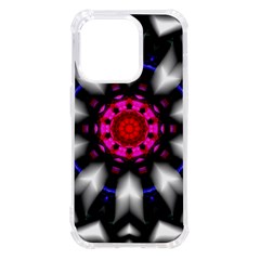 Kaleidoscope-round-metal Iphone 14 Pro Tpu Uv Print Case by Bedest