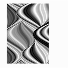 Waves-black-and-white-modern Large Garden Flag (two Sides)