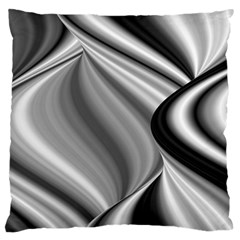 Waves-black-and-white-modern Large Cushion Case (two Sides) by Bedest