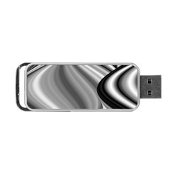 Waves-black-and-white-modern Portable Usb Flash (two Sides) by Bedest