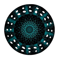 Ornament-district-turquoise Round Filigree Ornament (two Sides) by Bedest