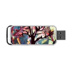 Tree-moon-night-sky-landscape Portable Usb Flash (one Side) by Bedest