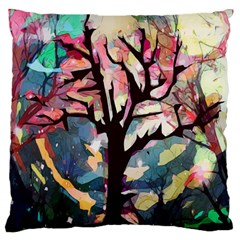 Tree-moon-night-sky-landscape Standard Premium Plush Fleece Cushion Case (two Sides) by Bedest