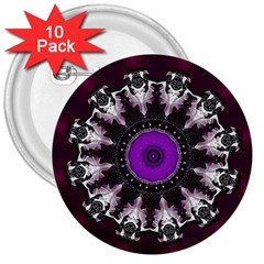 Kaleidoscope-round-circle-geometry 3  Buttons (10 Pack) 