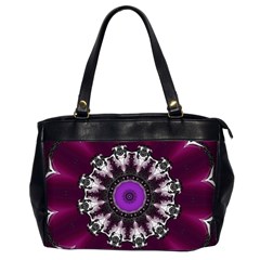 Kaleidoscope-round-circle-geometry Oversize Office Handbag (2 Sides) by Bedest