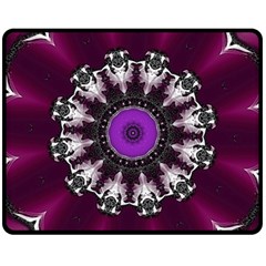 Kaleidoscope-round-circle-geometry Fleece Blanket (medium)