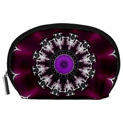 Kaleidoscope-round-circle-geometry Accessory Pouch (large) by Bedest