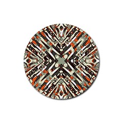 Arabic Backdrop Background Cloth Rubber Round Coaster (4 Pack) by Bedest