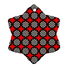 Darts-dart-board-board-target-game Snowflake Ornament (two Sides)