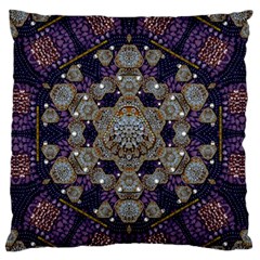 Flowers Of Diamonds In Harmony And Structures Of Love Large Premium Plush Fleece Cushion Case (one Side) by pepitasart