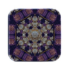 Flowers Of Diamonds In Harmony And Structures Of Love Square Metal Box (black) by pepitasart