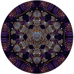 Flowers Of Diamonds In Harmony And Structures Of Love Uv Print Round Tile Coaster by pepitasart