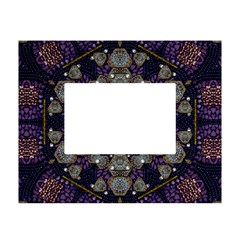 Flowers Of Diamonds In Harmony And Structures Of Love White Tabletop Photo Frame 4 x6  by pepitasart