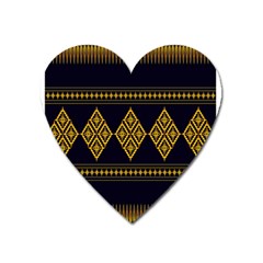 Abstract-batik Klasikjpg Heart Magnet by nateshop
