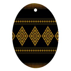 Abstract-batik Klasikjpg Oval Ornament (two Sides) by nateshop