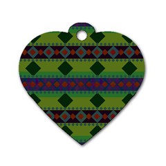 Background-batik 01 Dog Tag Heart (One Side)