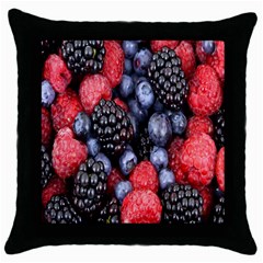 Berries-01 Throw Pillow Case (black) by nateshop