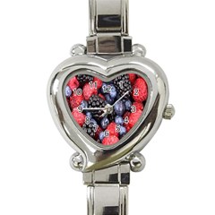 Berries-01 Heart Italian Charm Watch by nateshop