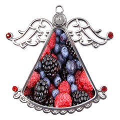 Berries-01 Metal Angel With Crystal Ornament by nateshop