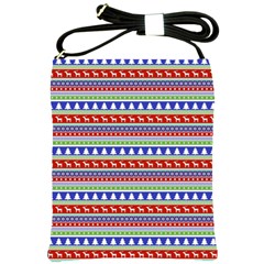 Christmas-color-stripes Pattern Shoulder Sling Bag