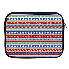 Christmas-color-stripes Pattern Apple Ipad 2/3/4 Zipper Cases by Bedest