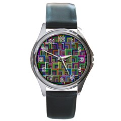 Wallpaper-background-colorful Round Metal Watch by Bedest