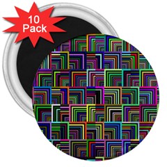 Wallpaper-background-colorful 3  Magnets (10 Pack)  by Bedest