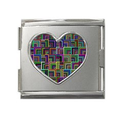Wallpaper-background-colorful Mega Link Heart Italian Charm (18mm) by Bedest