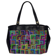 Wallpaper-background-colorful Oversize Office Handbag (2 Sides) by Bedest